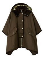 Burberry Kids cape en coton à capuche - Vert