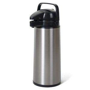 RVS thermoskan/isoleerkan met pomp 1.9 liter