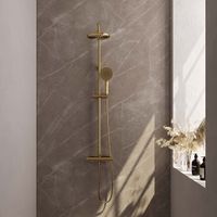 Regendoucheset Opbouw Brauer Gold Edition 20 cm Thermostatisch met Handdouche 3-Standen Geborsteld Goud Brauer