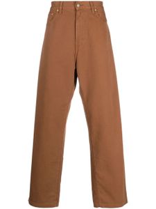 Carhartt WIP pantalon en coton à coupe droite - Marron