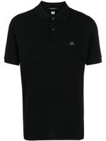 C.P. Company polo en coton à logo brodé - Noir