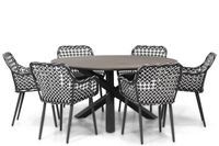 Domani Emory/Ancona 150 cm rond dining tuinset 7-delig - thumbnail