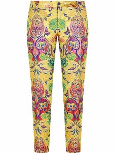 Dolce & Gabbana pantalon de costume à motif jacquard - Jaune