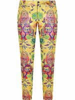 Dolce & Gabbana pantalon de costume à motif jacquard - Jaune