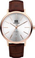 Danish Design IQ18Q1074 Horloge staal-leder rosekleurig-bruin 42 mm