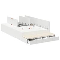 vidaXL Opbergbedframe Wit 120x190 cm