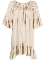 MARANT ÉTOILE ruffled silk dress - Tons neutres