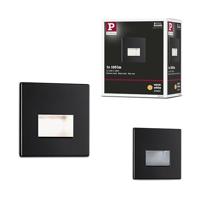 Paulmann 93094 LED inbouwlamp wandinbouwlamp Edge Quadro Set 80x5mm 50lm 230V hoekig incl. 1x1,2 watt Outdoor zwart mat kunststoff 2700 K