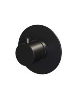 Brauer Black Edition inbouwthermostaat rond mat zwart