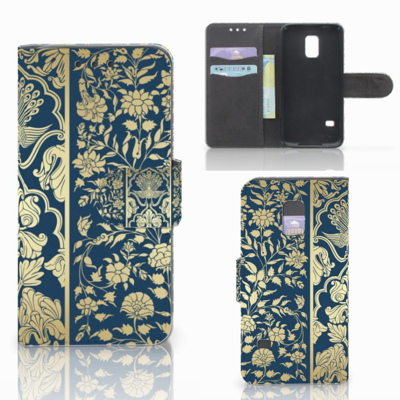 Samsung Galaxy S5 Mini Hoesje Beige Flowers