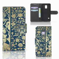 Samsung Galaxy S5 Mini Hoesje Beige Flowers