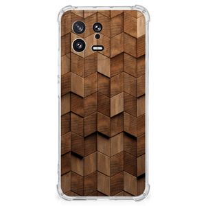 Stevig Telefoonhoesje voor Xiaomi 13 Wooden Cubes