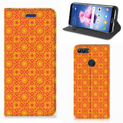Huawei P Smart Hoesje met Magneet Batik Oranje