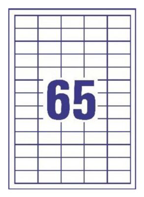 Avery-Zweckform 6121 Universele etiketten 38 x 21.2 mm Papier Wit 1950 stuk(s) Permanent hechtend Inkjet, Laser (zwart/wit), Laser (kleur), Kopiëren