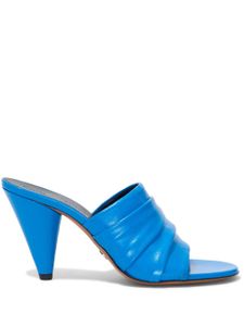 Proenza Schouler sandales en cuir à fronces 85 mm - Bleu