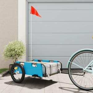 VidaXL Fietstrailer oxford stof en ijzer blauw