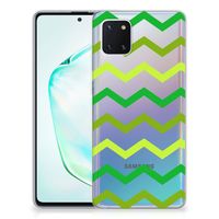 Samsung Galaxy Note 10 Lite TPU bumper Zigzag Groen - thumbnail