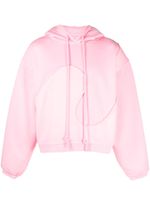 ERL hoodie molletonné à lien de resserrage - Rose