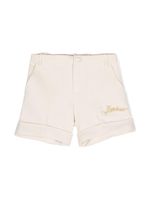 Moschino Kids short en jersey à logo brodé - Tons neutres