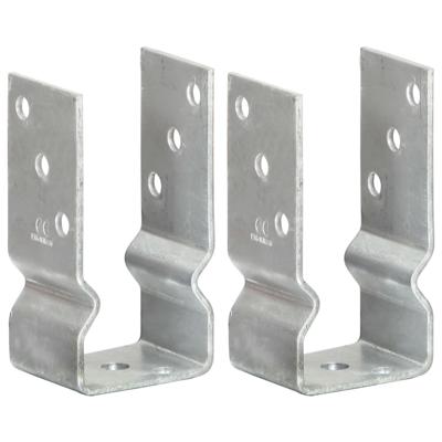 vidaXL Grondankers 2 st 7x6x15 cm gegalvaniseerd staal zilverkleurig vidaXL Grondankers 2 st 7x6x15 cm gegalvaniseerd staal zilverkleurig