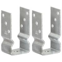 vidaXL Grondankers 2 st 7x6x15 cm gegalvaniseerd staal zilverkleurig
