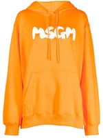 MSGM hoodie oversize à logo imprimé - Orange - thumbnail