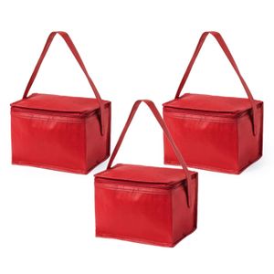 5x stuks kleine mini koeltassen rood sixpack blikjes