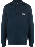 A.P.C. hoodie Marvin à logo imprimé - Bleu - thumbnail