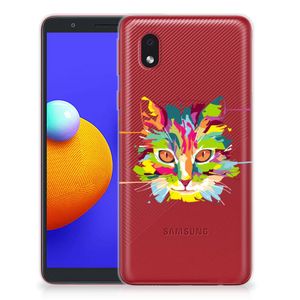 Samsung Galaxy A01 Core Telefoonhoesje met Naam Cat Color