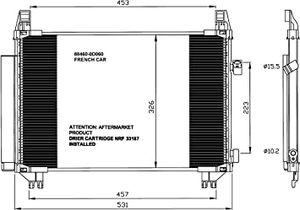 Condensor, airconditioning 35654