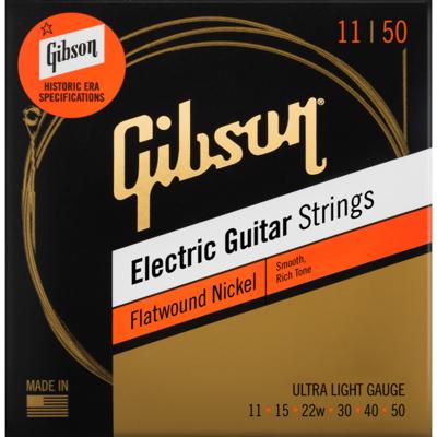 Gibson Flatwound Ultra-Light snarenset voor semi-akoestische gitaar Gibson Flatwound Ultra-Light snarenset voor semi-akoestische gitaar