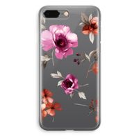 Geschilderde bloemen: iPhone 8 Plus Transparant Hoesje