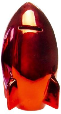 LG Imports raket spaarpot metallic 15 x 8 cm rood