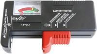 Werkzeyt Batterijtester - Met analoge weergave - Voor het controleren van de laadstatus - Ideaal voor AAA, AA, C, D (1,5 Volt & 9 Volt) - Eenvoudige