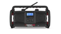 PerfectPro WORKSTATION Bouwradio VHF (FM), DAB+ Bluetooth, AUX Acculaadfunctie, Handsfreefunctie, Incl. microfoon, Spatwaterbestendig, Stofdicht, Stofvast, - thumbnail