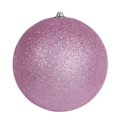 1x Roze grote decoratie kerstballen met glitter kunststof 25 cm - Kerstbal 1x Roze grote decoratie kerstballen met glitter kunststof 25 cm - Kerstbal
