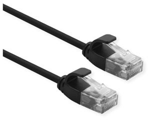 ROLINE UTP Data Center Patchkabel Cat.6A (Class EA), LSOH, extra dun, zwart, 1,5 m