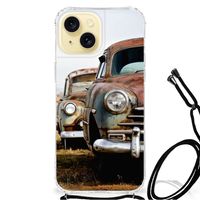 Apple iPhone 15 Anti-shock Hoesje met foto Vintage Auto - thumbnail