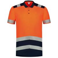 Tricorp 203007 Veiligheidswaarschuwing bicolor poloshirt, 50% polyester/50% polyester, CoolDry, 180 g/m², fluorrode inkt, maat XL
