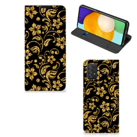 Samsung Galaxy A03s Smart Cover Gouden Bloemen