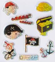 LG-Imports Stickers piraat/ vlag 9 stuks