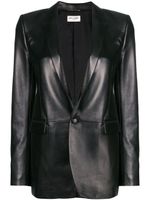 Saint Laurent blazer en peau d'agneau - Noir