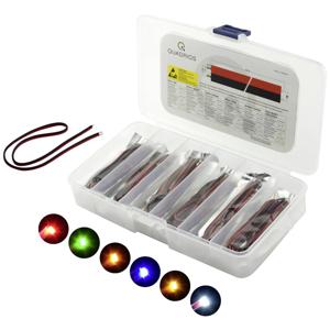 Quadrios LED-assortiment Rood, Groen, Geel, Blauw, Wit, Amber 20 mA 3.0 V