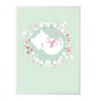 A Little Lovely Company poster junior 50 x 70 cm papier groen A Little Lovely Company poster junior 50 x 70 cm papier groen