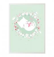 A Little Lovely Company poster junior 50 x 70 cm papier groen