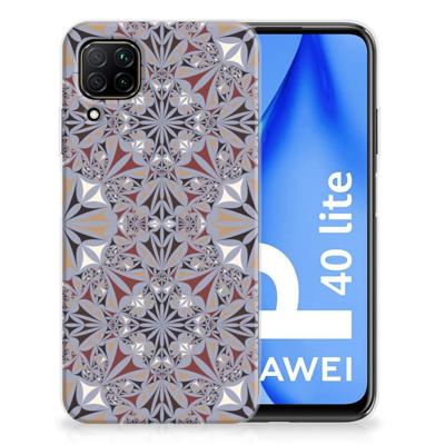 Huawei P40 Lite TPU Siliconen Hoesje Flower Tiles
