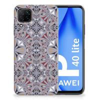 Huawei P40 Lite TPU Siliconen Hoesje Flower Tiles