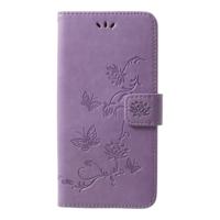 Shop4 - Samsung Galaxy S9 Plus Hoesje - Wallet Case Vlinder Patroon Paars