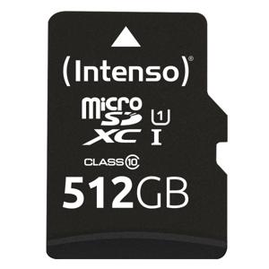 Intenso Premium microSDXC-kaart 512 GB Class 10, UHS-I Incl. SD-adapter