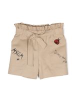 MSGM Kids short imprimé à taille ceinturée - Tons neutres - thumbnail